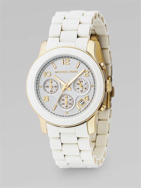 white michael kors watch cheap|michael kors watch white band.